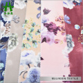 Mulinsen Textile Flower Design Paper Printed Stretch Super Soft Fleece Fabric